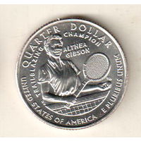 США квотер 2025 Выдающиеся Женщины Америки Алтея Гибсон двор D