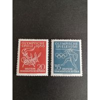 ГДР 1956 Серия марок "Летние олимпийские игры в Мельбурне" (чистые**) Mi.539-540 каталог 1.80 евро