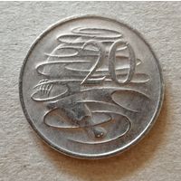 Австралия 20 пенсов 1975 год, KM# 66  ю