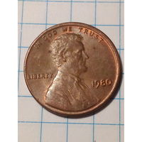 1 цент США 1980 год