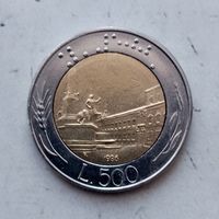 500 лир 1986 года Италия. Итальянская Республика.