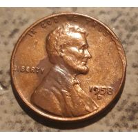 1 цент 1958 США МД Денвер