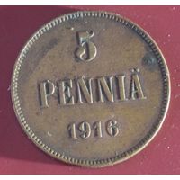 Финляндия 5 пенни 1916