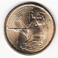 1 доллар США 2014 год Сакагавея Гостеприимство индейцев двор D _состояние UNC
