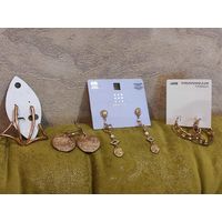 Красивые серьги из Германии. Новые. Цвет золото.
