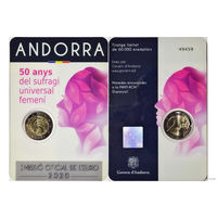 2 евро 2020 Андорра 50 лет всеобщему женскому избирательному праву BU
