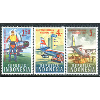 Индонезия - 1967г. - национальный день авиации, самолёты - 3 марки - полная серия, MNH [Mi 578-580]. #4-W1-Z-1-14