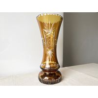 Ваза резной хрусталь ГДР 30см