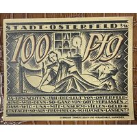 Нотгельд 100 пфеннигов 1921 год. Остерфельд. Веймарская республика