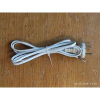 Шнур арм. вилкой L-2,2м белый ШВВП 2х0,75