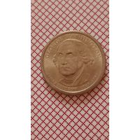 США 1 доллар 2007 Р 1 президент Вашингтон