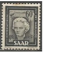 Французский СААР. Л.Бетховен. Композитор. 1949г. Mi#273.