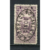 Эквадор - 1909/1910 - Надпечатка CORREOS CINCO CENTAVO на 25С - [Mi.189] - 1 марка. Гашеная.  (Лот 33JC)-TG3P59
