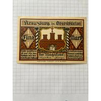 1 марка (нотгельды) г. Германия.-2912