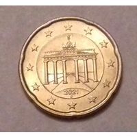 20 евроцентов, Германия 2021 J, AU