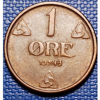 Норвегия 1 эре 1948 г.