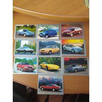 Набор календарей с автомобилями 1993 г. (10 штук)