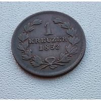 Баден 1 крейцер, 1852 7-7-17