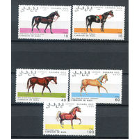 Западная Сахара - 1993г. - Лошади (2) - 5 марок - полная серия, MNH. #O-Se-Z-1-45