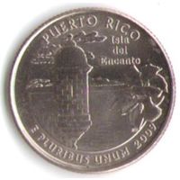 25 центов 2009 г. Округ Пуэрто-Рико серия Штаты и Территории Двор Р _UNC