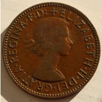 Великобритания 1/2 пенни 1958 год