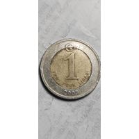 Турция 1 лира 2005
