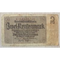 Банкнота 2 марки 1937 год. Веймарская республика. С рубля без МЦ.