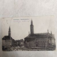 Почтовая карточка. Копенгаген. Ратушная площадь. РИ. 1912 г. Войско Донское, Нахичевань.