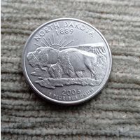 Werty71 США 1 квотер 25 центов 2006 D Северная Дакота Бизон Зубр