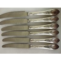 Ножи Мельхиоровые Фаберже, длина 22 см. Кольчугино. СССР