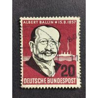 Германия 1957. 100-летие со дня рождения Альберта Баллина. Полная серия