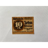 Нотгельд 10 пфеннигов. Веймарская республика - 1602