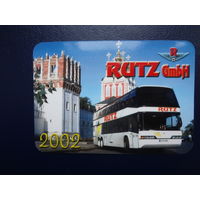 Календарик 2002 г.  Пассажирские перевозки в Германию.