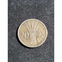 Чехословакия 20 геллеров 1921