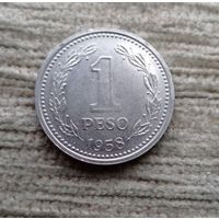 Werty71 Аргентина 1 песо 1958