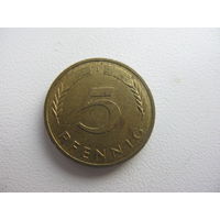 Германия 5 пфеннигов  1980 J