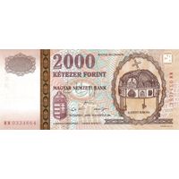 Венгрия 2000 форинтов образца 2000 года UNC p186 юбилейка,в буклете