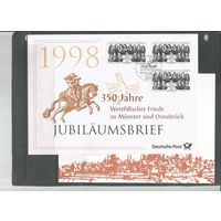 Германия. 350 лет Вестфальской Фриды(Вестфальскому миру). 1998г. КПД+ПК+Аннотация.