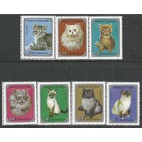 Монголия. Кошки. 1979г. Mi#1201-07. Серия.