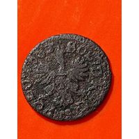 Солид (боратинка) 1663 г. польский герб Ян II Казимир(3), без мц.