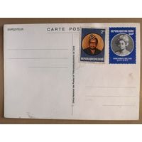 Заир почтовая карточка 1, на марках президент Мобуту Сиссе и его Мама,