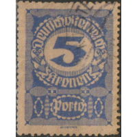 Доплатная марка из серии 1920г. Австрия "Цифра в овале"