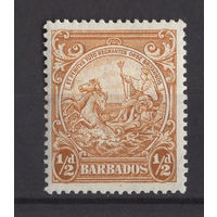 1938 Барбадос /Barbados** 0.5d стандарт Герб колонии Колесница Король Георг VI  SG#248с