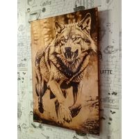 Подарок для охотника 21*30см. Выжигание по дереву