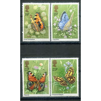 Великобритания - 1981г. - бабочки - 4 марки - полная серия, MNH [Mi 875-878]. #3-GB-Z-1-13