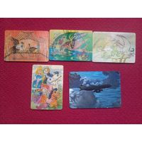 Стерео календарики СССР. Детские, мультфильмы, аэрофлот.
