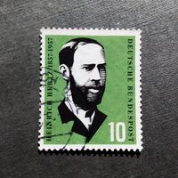 Марка Германия 1957 год Генрих Герц