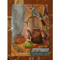 Картина натюрморт с птицей