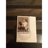 1937 Бельгия мих450 концовка оценка 7 евро королева с наследником угловая полное четкое гашение (3-6)