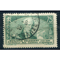 Франция - 1935г. - Бенжамен Делессер. Конгресс сберегательных банков - 1 марка - полная серия, гашёная [Mi 299]. #2-Fr-47-A-2